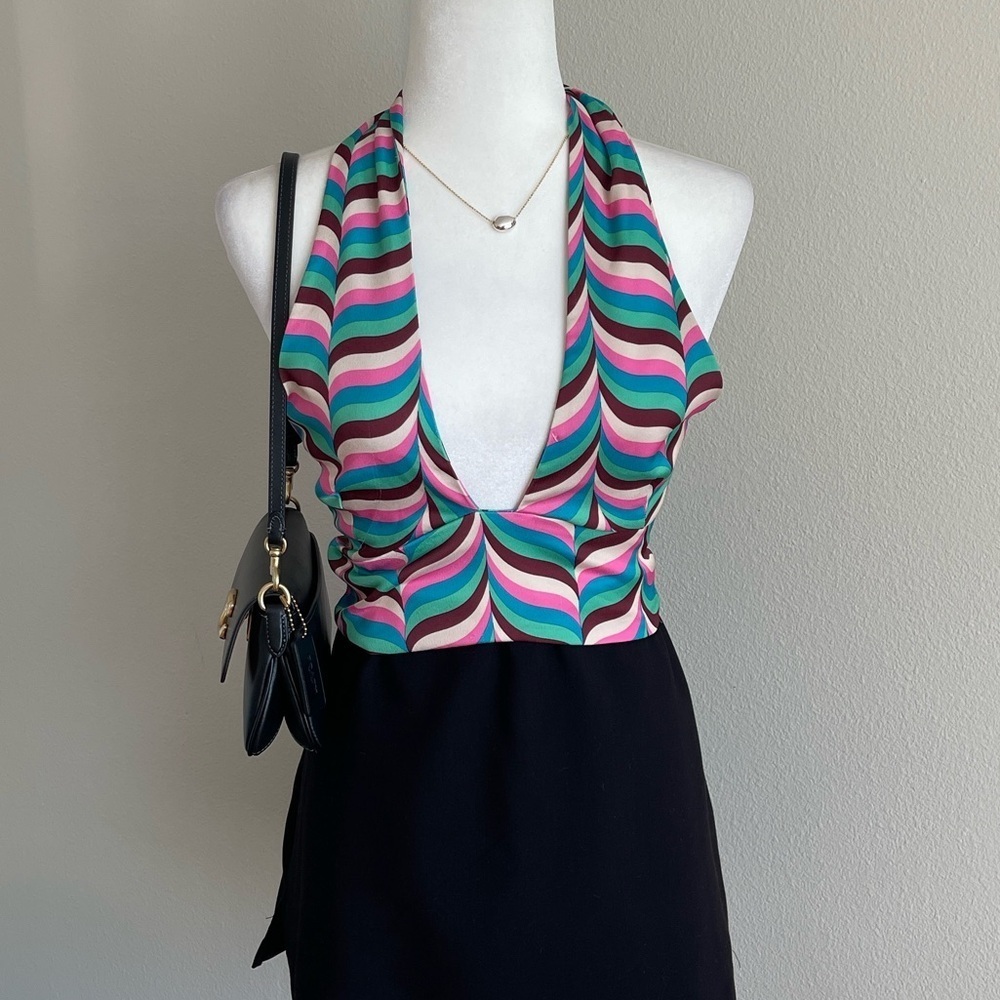 Zara Colorful Halter Top Size M